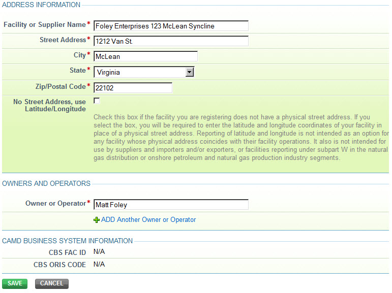 Facility Registration image